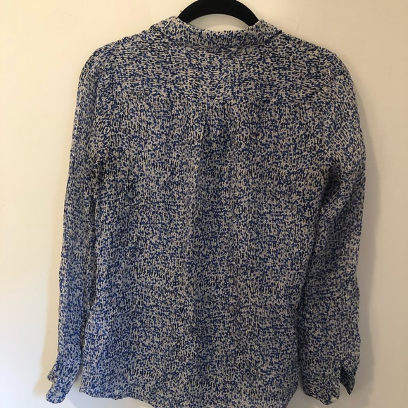 Reiss Blue, White and Black Blouse - Picture 5 of 6